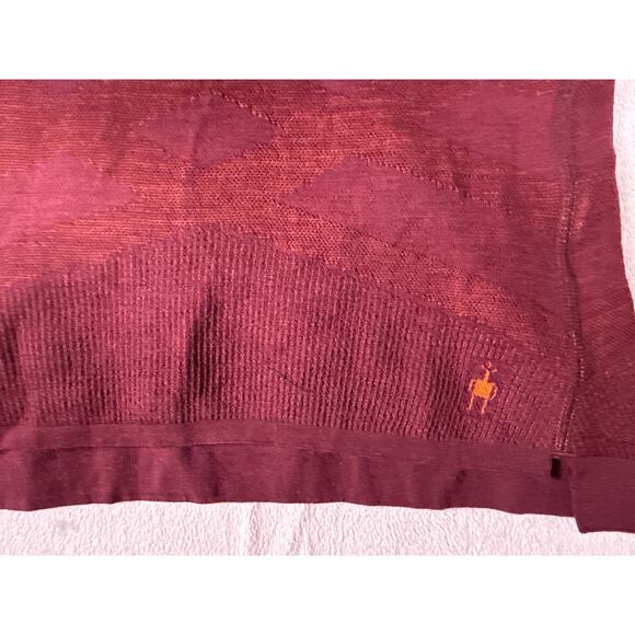 Smartwool Intraknit 200 Base Layer Quarter Zip Womens Small Red Colorblock - Picture 6 of 11